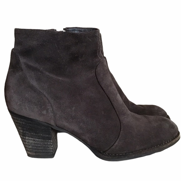 Paul Green Shoes - Paul Green Reese Brown Suede High Heel Ankle Boots